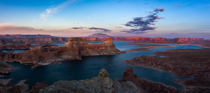 закат, сша, юта, пауэлл, озеро Закат на озере Пауэллphoto preview