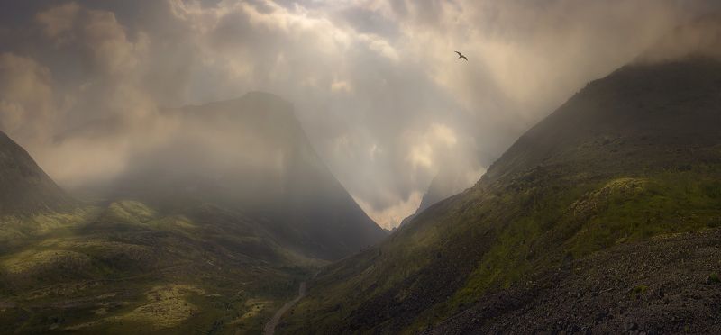 Хибины, закат, горы, Кольский полуостров Хибиныphoto preview