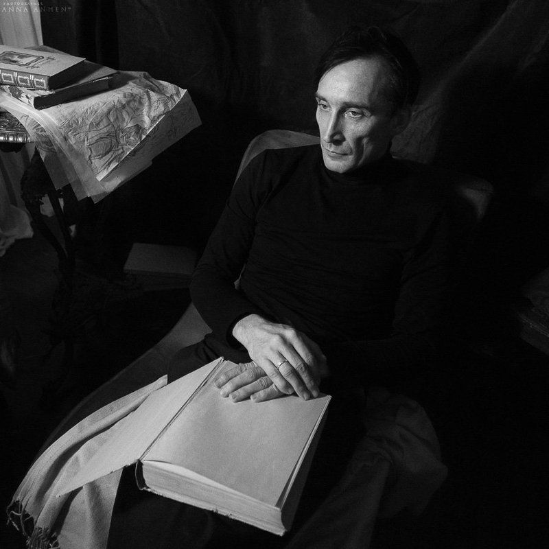 портрет, мужской портрет, чб, студия, классика, мужчина, bw, man, studio, portrait, classic Декадентphoto preview