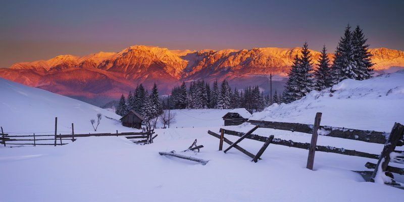 romania, landscape Sunset in Carpathian Mountainsphoto preview