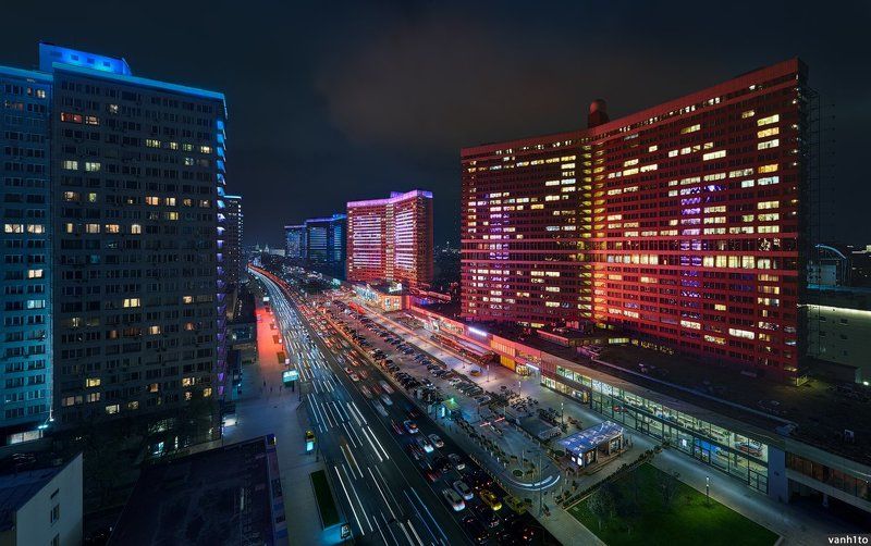 city, moscow, cityscape, landscape, night Арбатские книжкиphoto preview