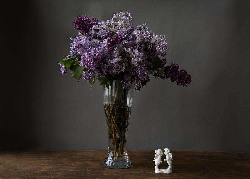 сирень, ангелы, весна, цветы, любовь Натюрморт с сиреньюphoto preview