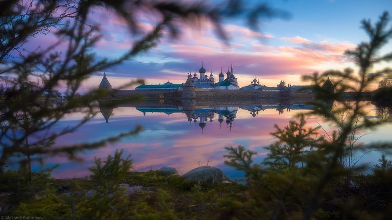 соловки, белые ночи, север, монастырь Соловецкие белые ночиphoto preview