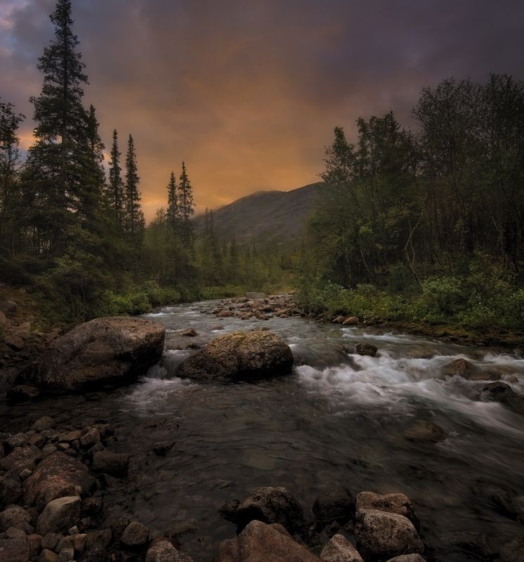 Закат, Хибины, Кольский полуостров, горы Хибиныphoto preview