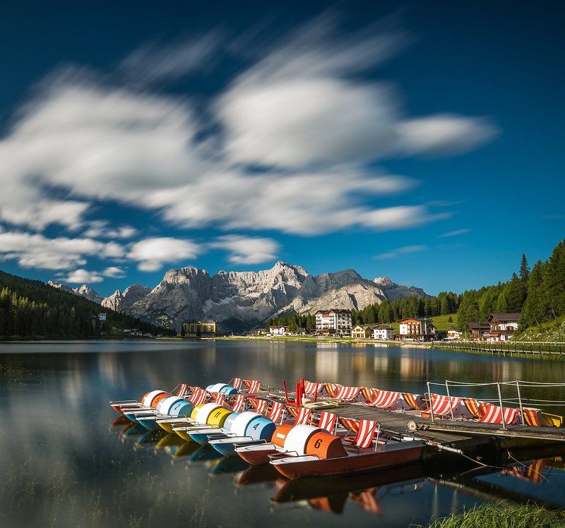 альпы, доломиты, италия, musurina, sunrise Colorful Misurinaphoto preview