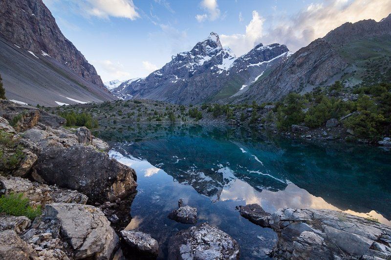 горы, скалы, Таджикистан, фаны, арча, горное, озеро, Алаудинские озераphoto preview