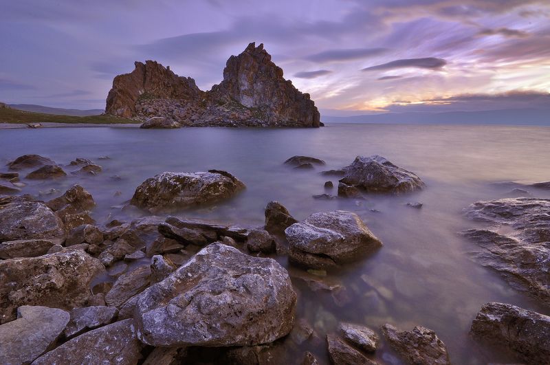 пейзаж, Байкал, Россия Закат на Ольхонеphoto preview