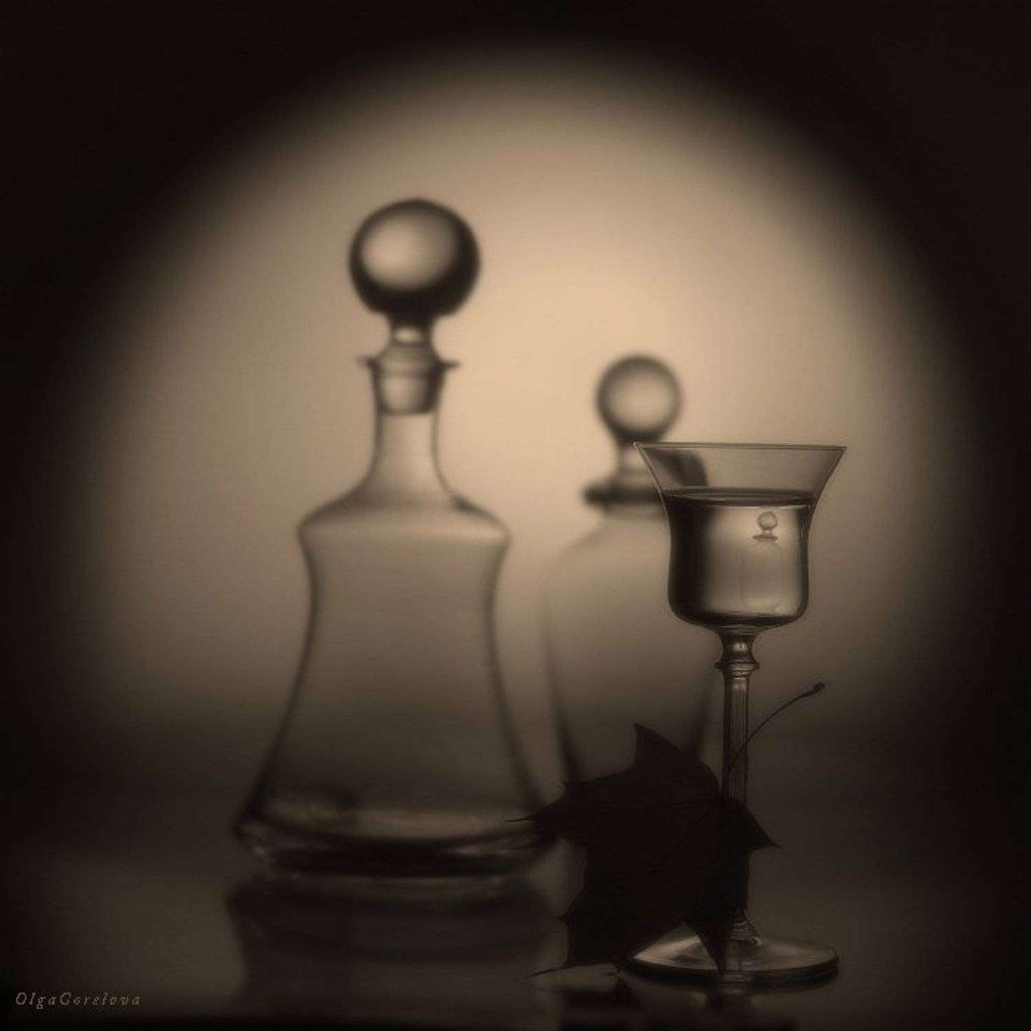 фото, лист, натюрморт, стекло, осень, Ольга Горелова