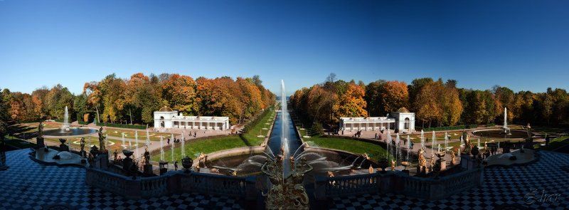 осень, петергоф, фонтаны Петродворецphoto preview