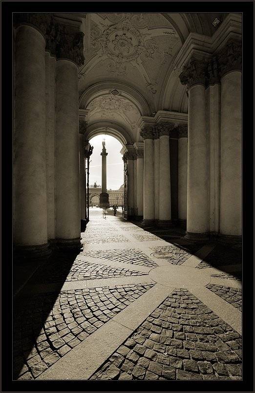 петербург, центр, эрмитаж, дворцовая, чб, сепия, Kirill Shapovalov