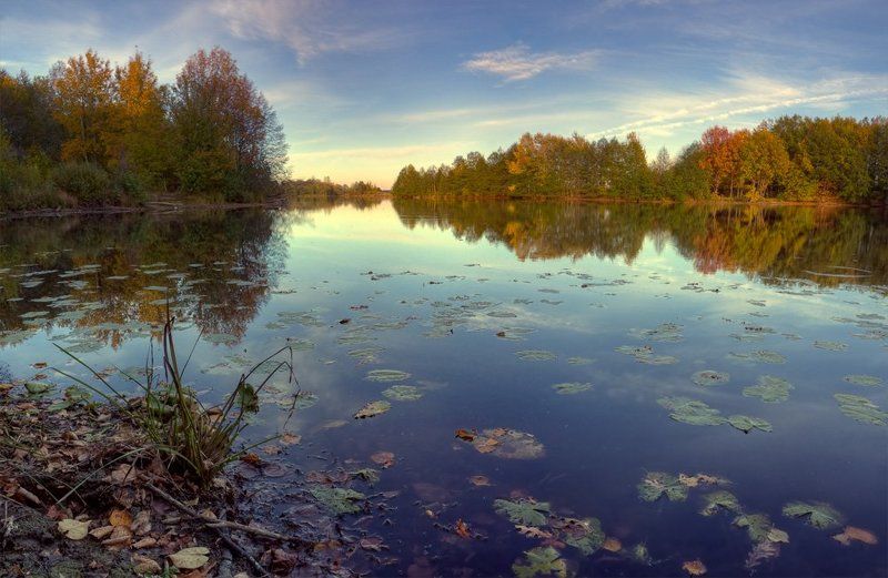 осень, пейзаж, озеро прогулка осеньphoto preview