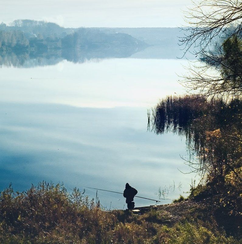река, рыбалка, осень, утро ***photo preview