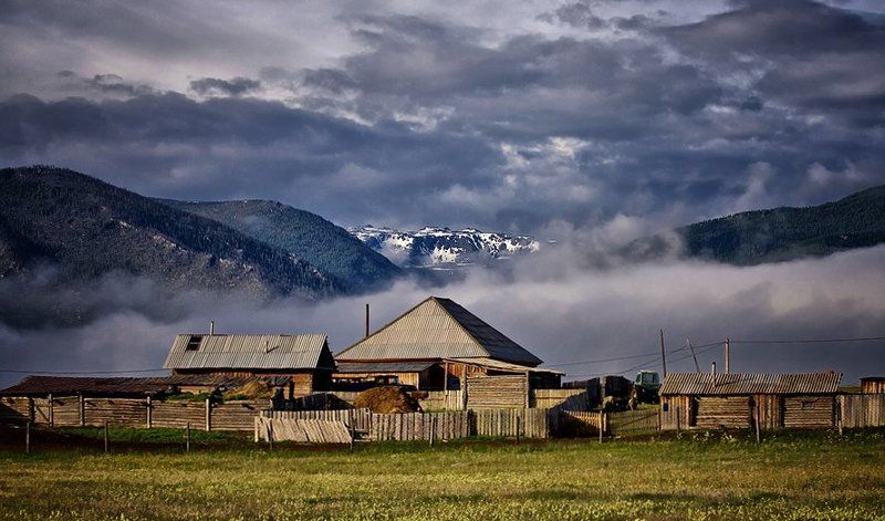 горный, алтай, джазатор, село, горы ***photo preview