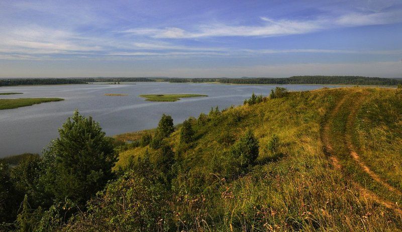 озеро, холм, облака, , дорога, край, поля, масковцы, браслав, белорусь Дорогиphoto preview