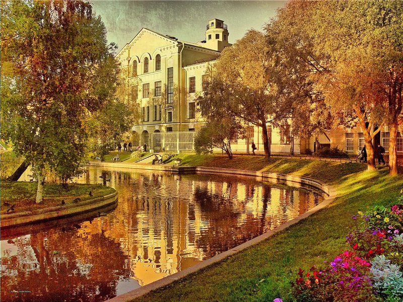 осеннее солнце в городеphoto preview