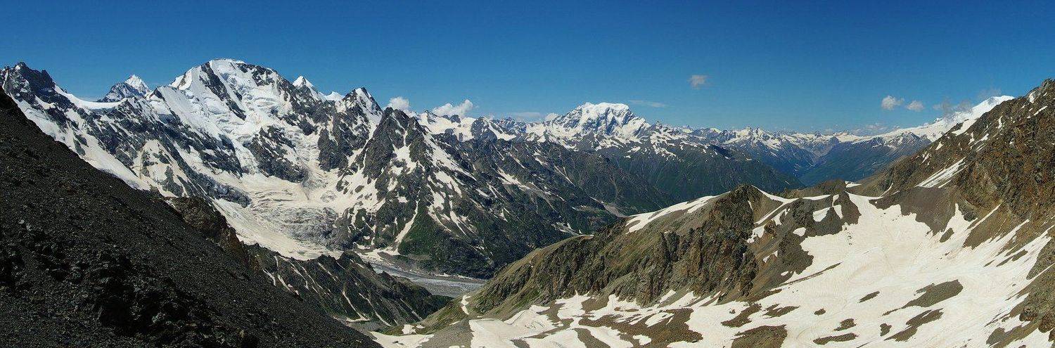 Вид с перевала Койавганауш. Автор: Максим Рогозин приэльбрусье, панорама, горы, кавказ, койавган,, Максим Рогозин