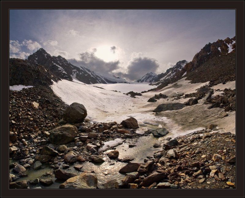 актру, горы, ледник, алтай На краю дня фото превью