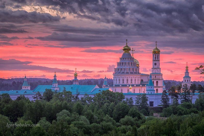 новоиерусалимский монастырь, рассвет, россия, утро, облака В предрассветный часphoto preview