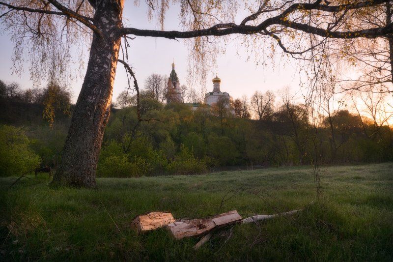 пейзаж, пейзажная съемка, утро, туман, храм, май, майское утро, свежесть, молодая зелень, никон, landscape, may, fog, morning, church Майским утром в Бужаровоphoto preview