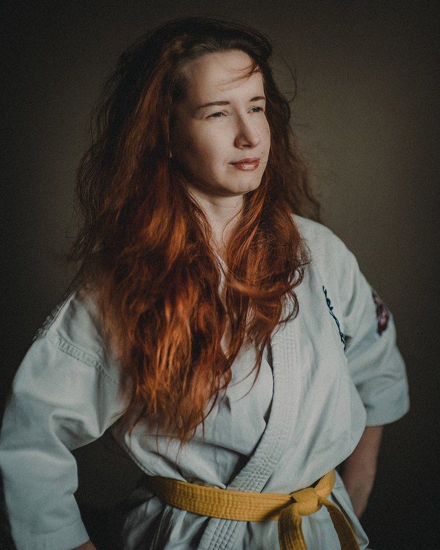 карате, кекусинкай, портрет, девушка, спорт, жизнь Желтый пояс Марииphoto preview