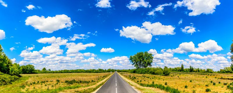 дорога, лето, небо, облака, путешествия Дорога в летоphoto preview