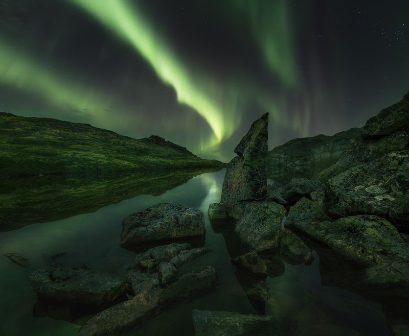 Северное сияние, Aurora Borealis, Баренцево море Aurora Borealisphoto preview