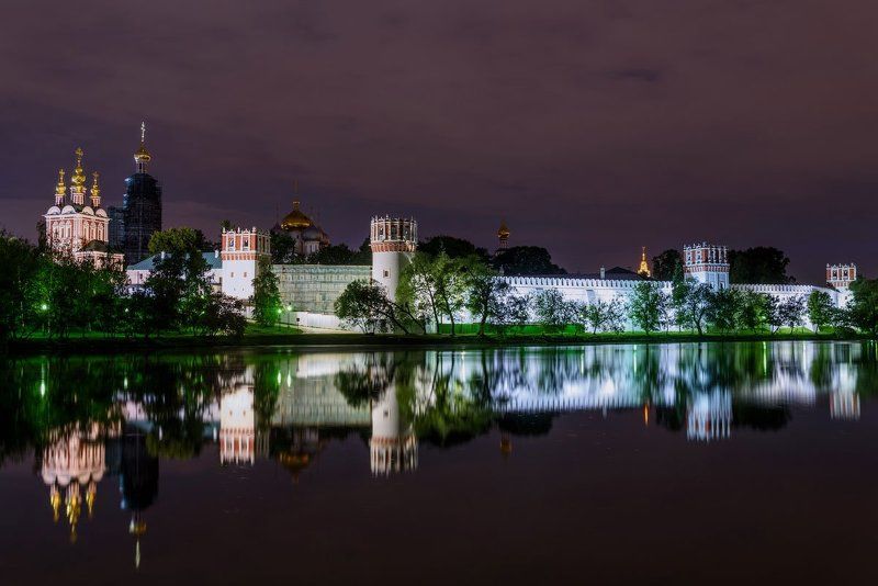 ночь, москва, новодевичий, монастырь, отражения, пруд, night, moscow, novodevichy, monastery, reflections, pond Ночная Москва. Новодевичий монастырь.photo preview