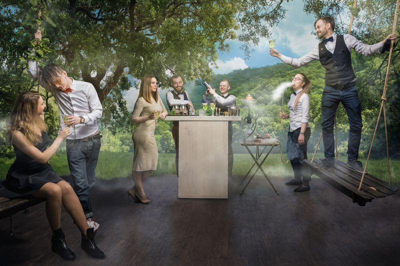 batrender, cocktails, people, hapy Bar Familyphoto preview