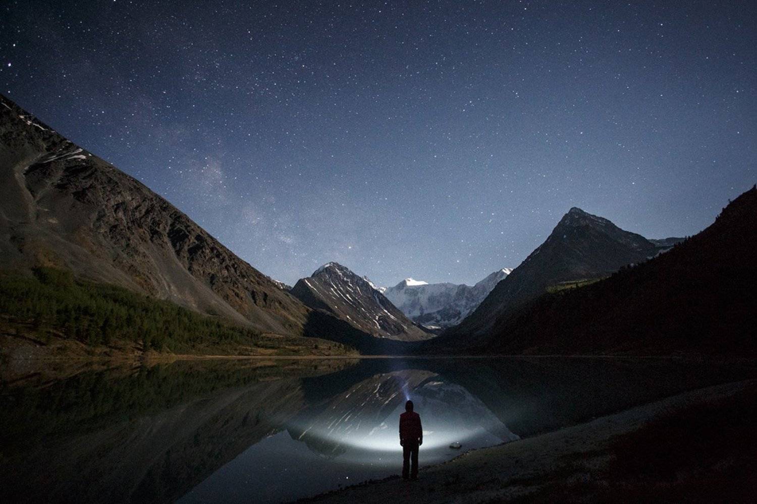 Про тишину. Автор: Александр Нерозя путешествия, звезды, белуха, алтай, ночь, звезды, туризм, исследование, фризлайт, пейзаж, горы, катунский хребет, тайна, темно, ночной, Александр Нерозя