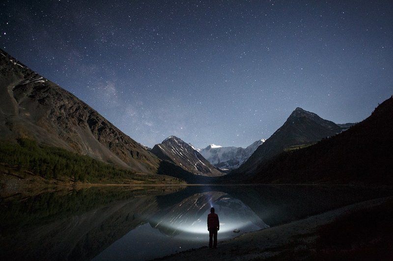 путешествия, звезды, белуха, алтай, ночь, звезды, туризм, исследование, фризлайт, пейзаж, горы, катунский хребет, тайна, темно, ночной Про тишинуphoto preview