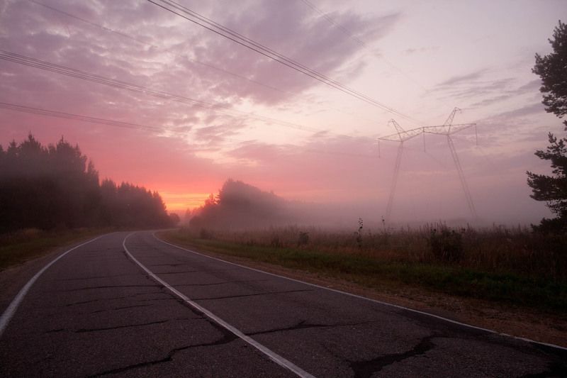 пейзаж тверь туман россиия путешествия болото Тверьphoto preview