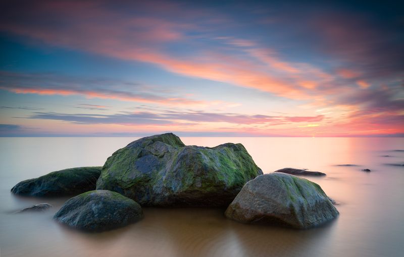 пейзаж море закат латвия рижский залив ***photo preview