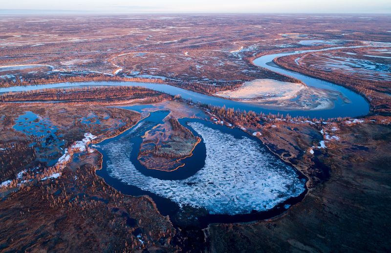 ямал,тундра, drone, aero, dji, phantom, квадрокоптер,новыйуренгой,весна Тундраphoto preview