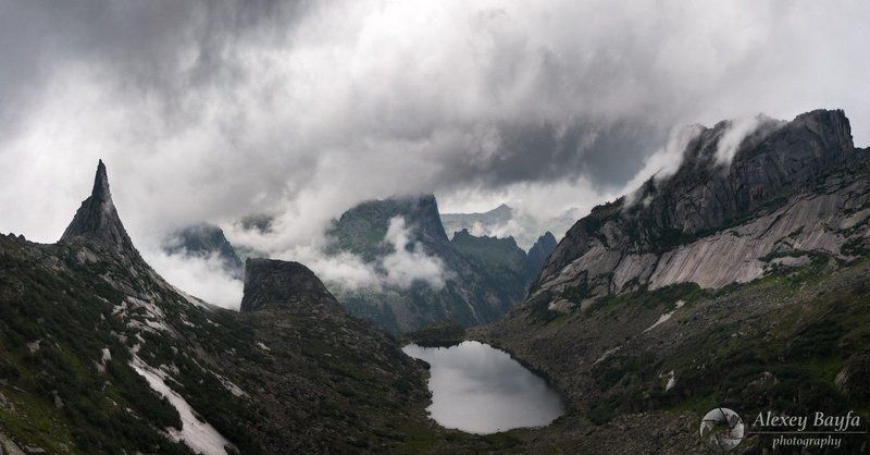 озеро, горы, вода, панорама, лето, лес, природа, облака В гостях у горных духовphoto preview