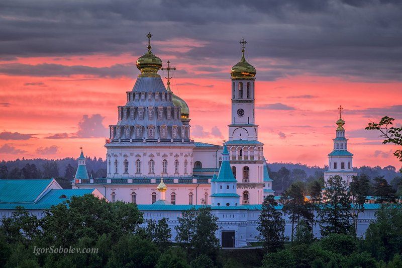 новоиерусалимский монастырь, рассвет, россия, утро, облака Воскресенский Новоиерусалимский монастырьphoto preview