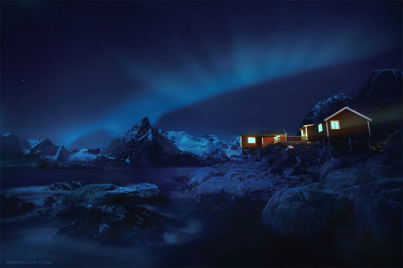 lofoten, at, night Lofoten at night *photo preview