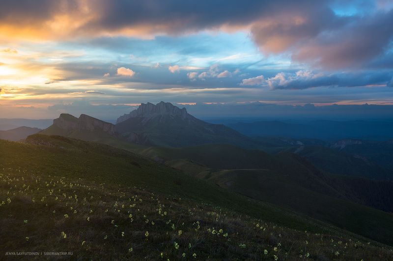 кавказ, россия, адыгея, большойтхач, siberiantrip_ru Закатные краски Кавказаphoto preview