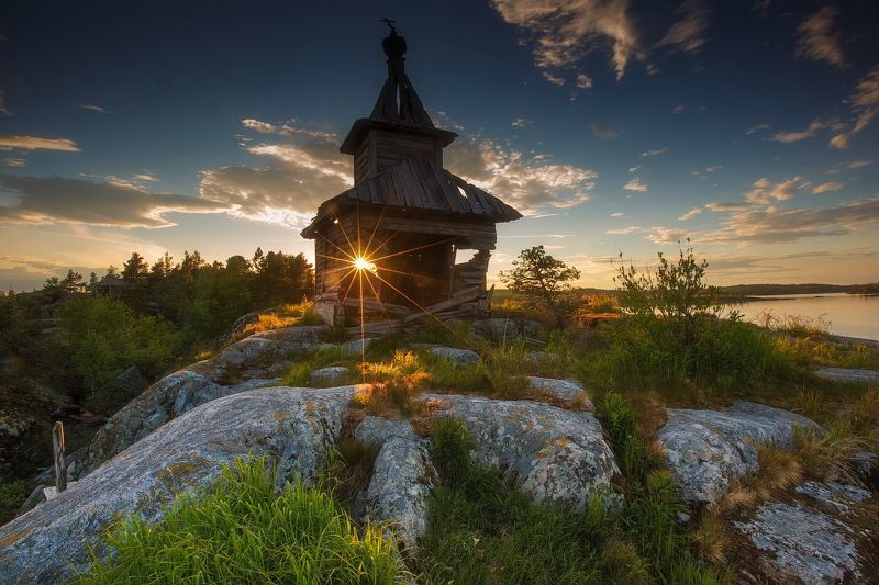 ладога шхеры скит часовня вечное бренное закат солнце О вечном и бренномphoto preview