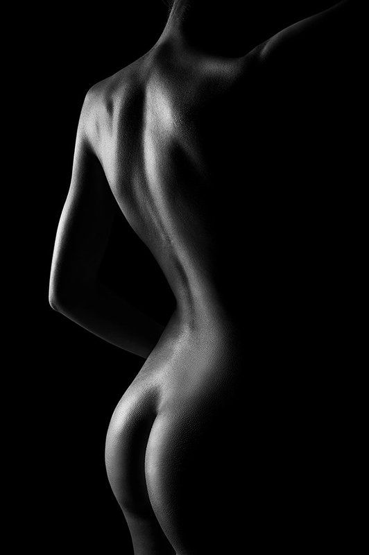 nude, woman, back, monochrome, body, sensuality, femininity, sexuality photo preview