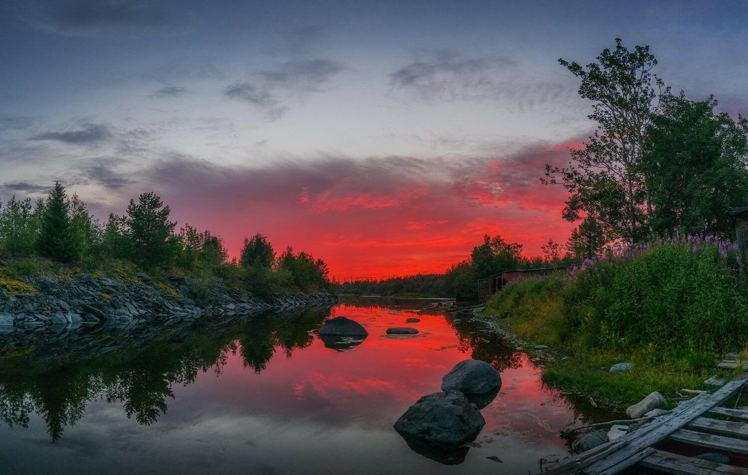 ст. хибины, хибины,север, кольский, имандра,лето,ночь,заполярье,, Роман Горячий