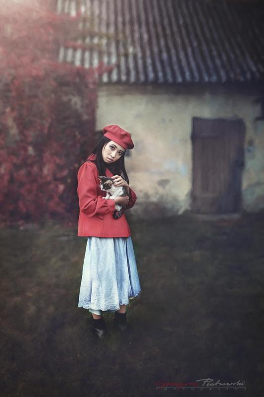 portrait Portrait with a catphoto preview