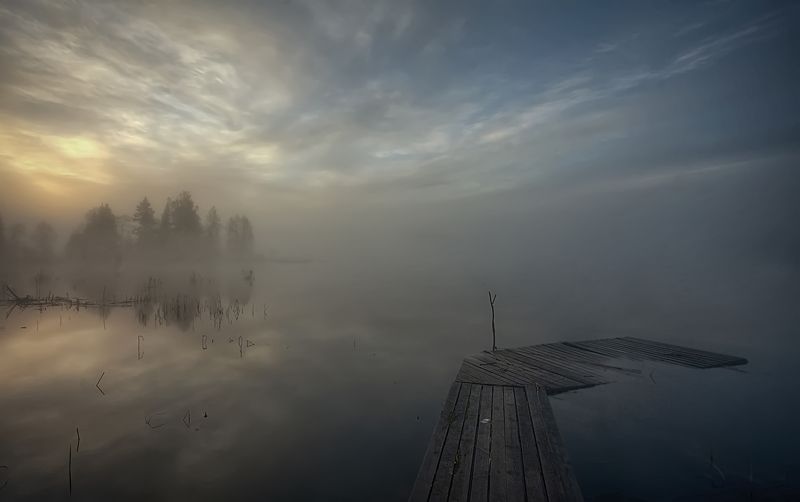 лето..,туман,озеро ..мгновения лета..photo preview