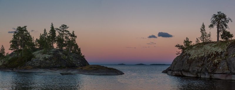 Вечер Ладога шхеры острова закат лето белая ночь июнь Вечерphoto preview