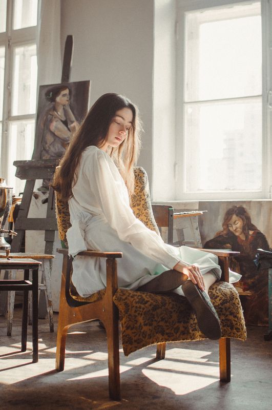 девушка, свет, геометрия, релакс, муза, художница Concordia / Гармония душиphoto preview