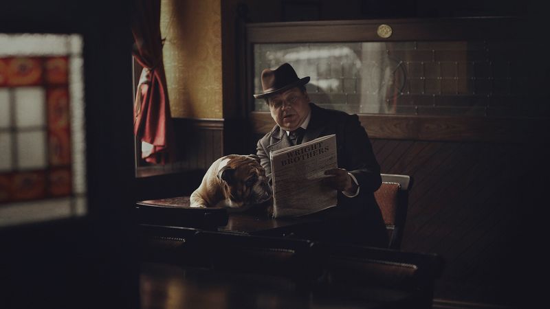 Wright Brothers, English bulldog, portrait, Gentleman, film, story, slide movie In the pubphoto preview