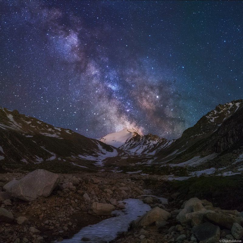 горы, млечный путь, пик советов, кумбельсу, заилийский алатау, ночное небо Ночь в ущелье Кумбельсуphoto preview