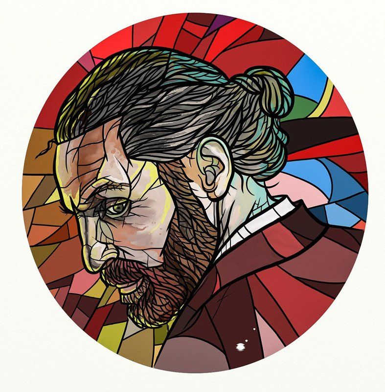 Ленин, портрет, мозаика, графика ***photo preview