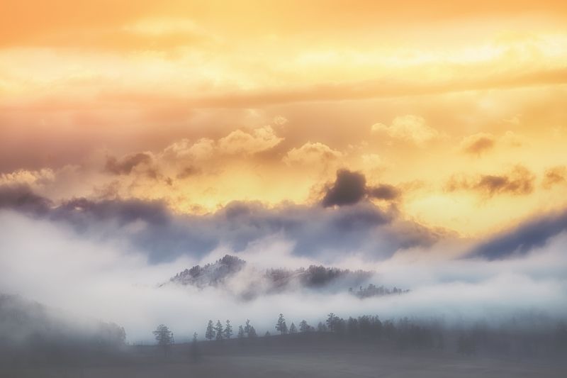 алтай, семинский Закатное небо после дождяphoto preview