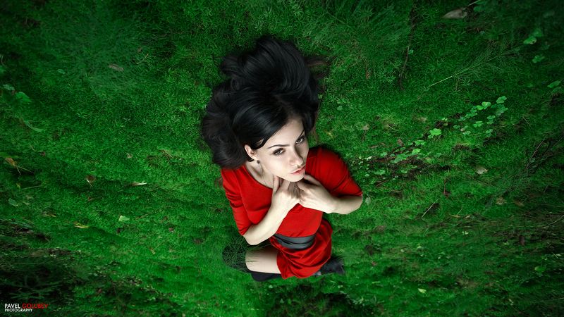 golubevphoto, woods, grass, nature, portrait, girl, beautiful, red, dress, colors, лес, трава, мох, природа, портрет, девушка, платье, красное, цвета Into the wildphoto preview