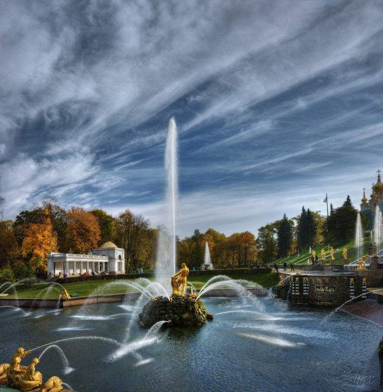 петергоф, самсон, фонтан, осень Самсонphoto preview